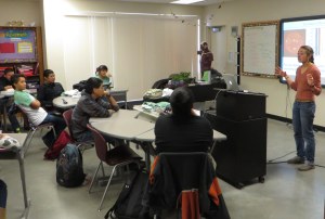 Ana speaking to Navajo Prep students